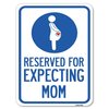 Signmission Reserved for Expecting Mom W/ Graphic Alum Rust Proof Parking Sign, 24" L, 18" H, A-1824-23199 A-1824-23199